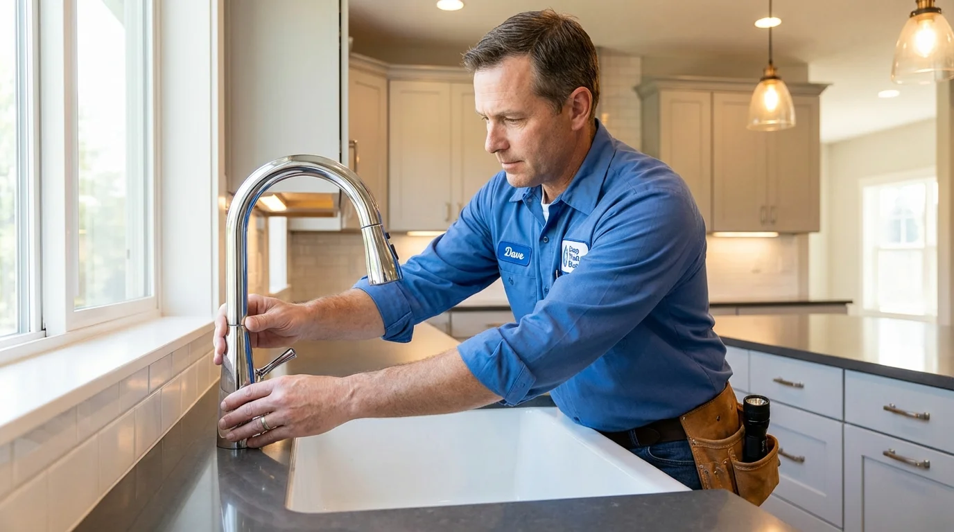 Kitchen faucet installation by Johns Plumbing LLC in Clintwood